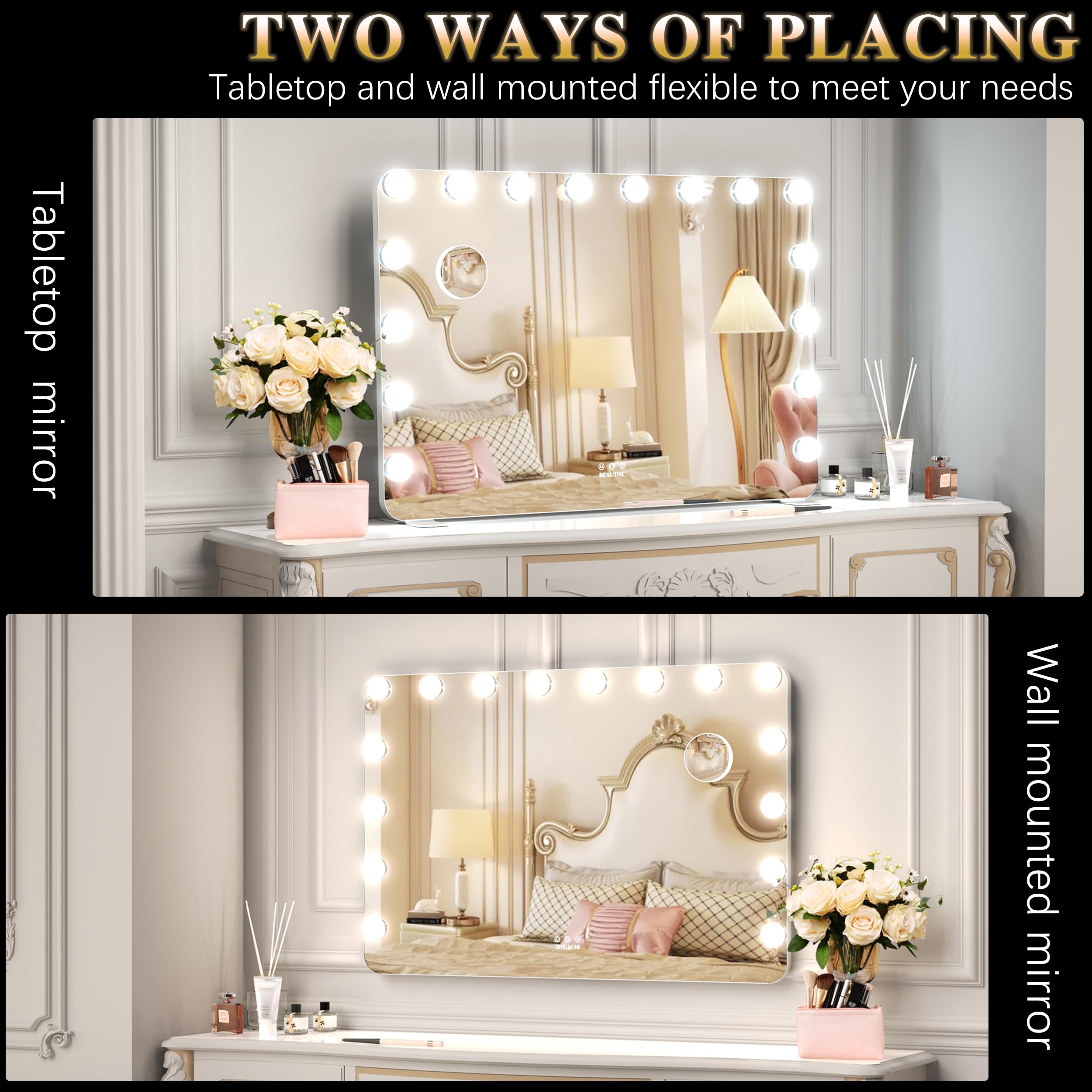 Amazon.co.jp: BEAUTME 女優ミラー ハリウッドミラー 化粧鏡 女優鏡