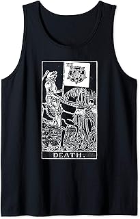 Death Tarot Card Vintage blanco Camiseta sin Mangas