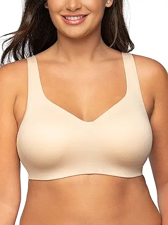 Vanity Fair Women's Wireless Comfort Bra, Customize Your Shape & Support: Convertible Straps, Easy Pullover, Back Smoothing