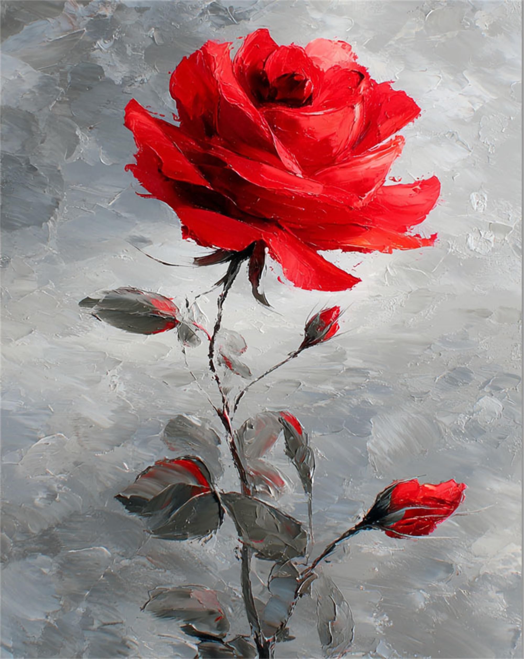 Nianxi Roses Flowers Adult Paint By Number Kits,Painting Kits On Canvas,Large Color By Numbers Watercolor Gifts For Friends Home Wall Decor