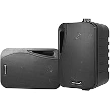 Rockville Pair HP4S BK 4" 360W Outdoor/Indoor Speakers, Swivel Wall Mount, IPX44 Weather Resistant, High-Fidelity Sound, for Home Theater and Patio Use