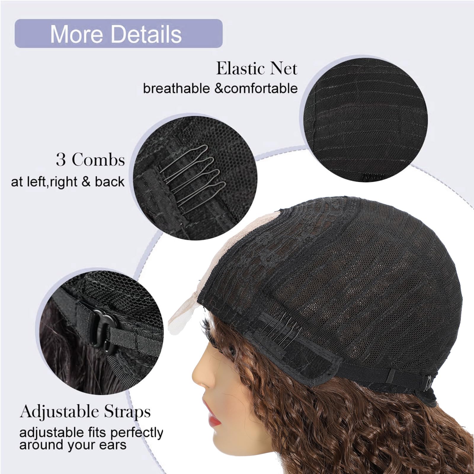 26 Inch Long Curly Synthetic Wig for Women