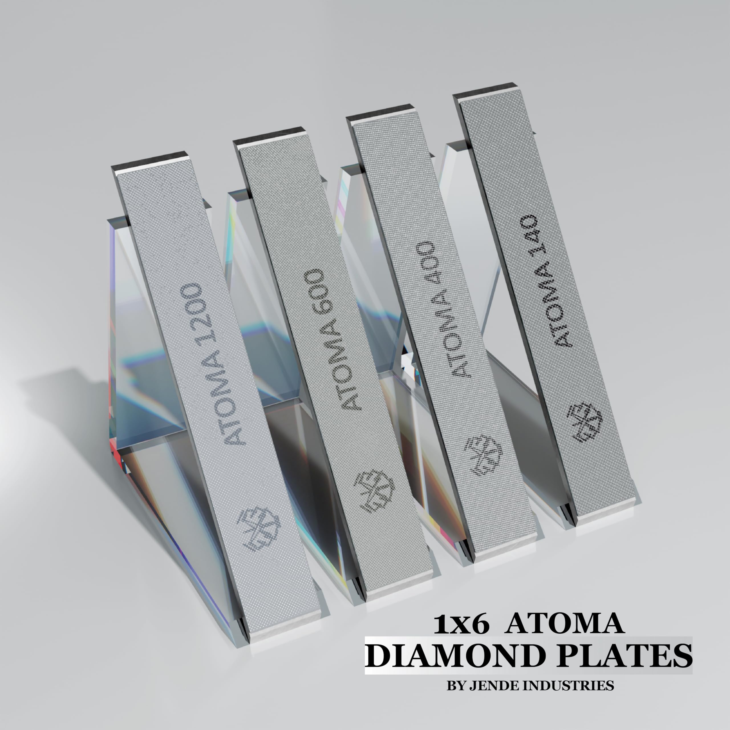 1x6 Atoma Diamond 140, Finest Atoma Grit, zaawansowana technologia diamentowa, aluminium o grubości 3 mm, kompatybilny z dowolnym standardowym JIGS do noży, Edge Pro, Hapstone i TSProf uchwyt na