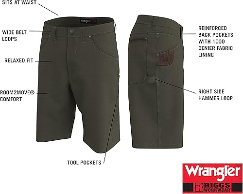 Vista 7 de Wrangler Riggs Workwear Men's Ripstop Carpenter Short