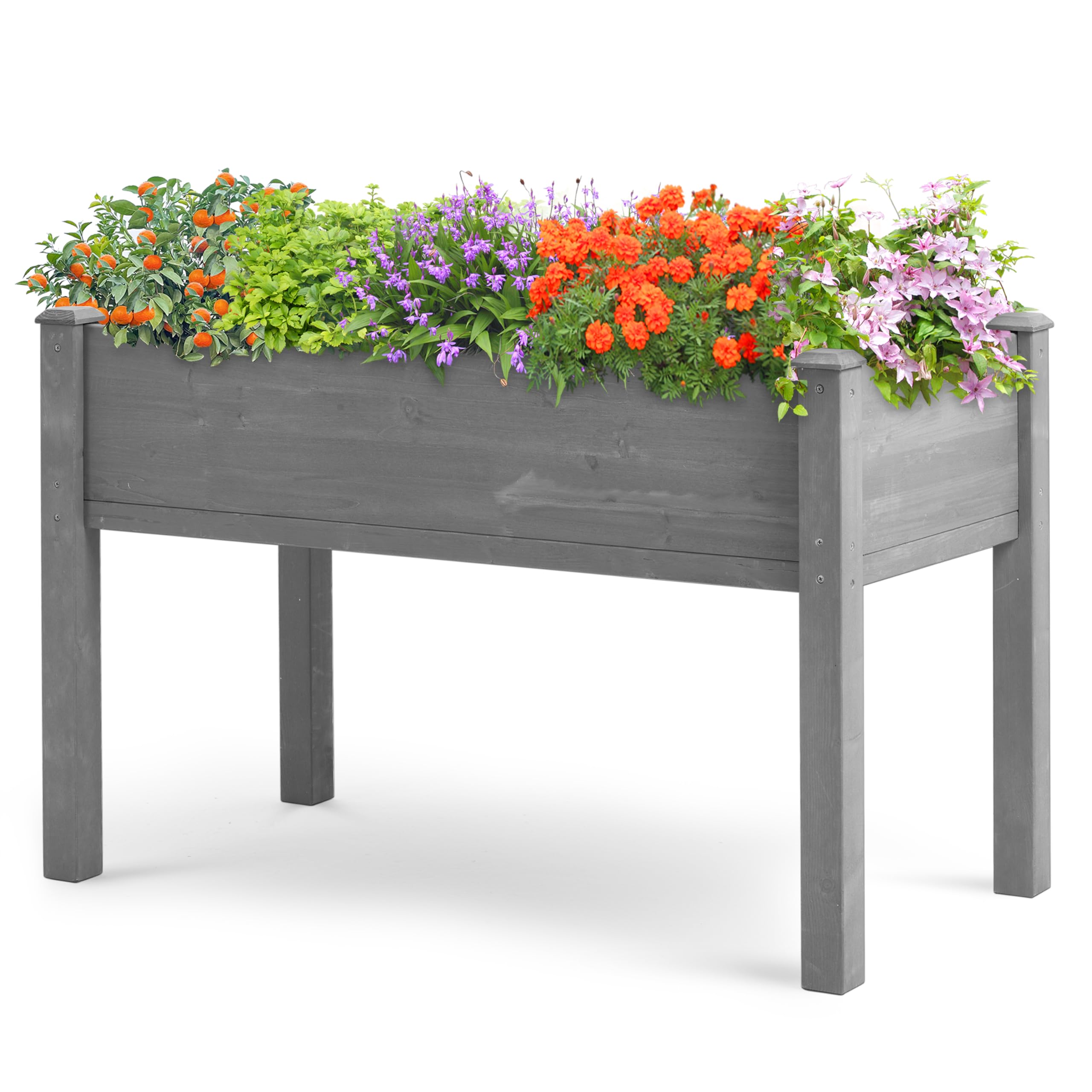 Wood-Natrl 48x24x30 planter