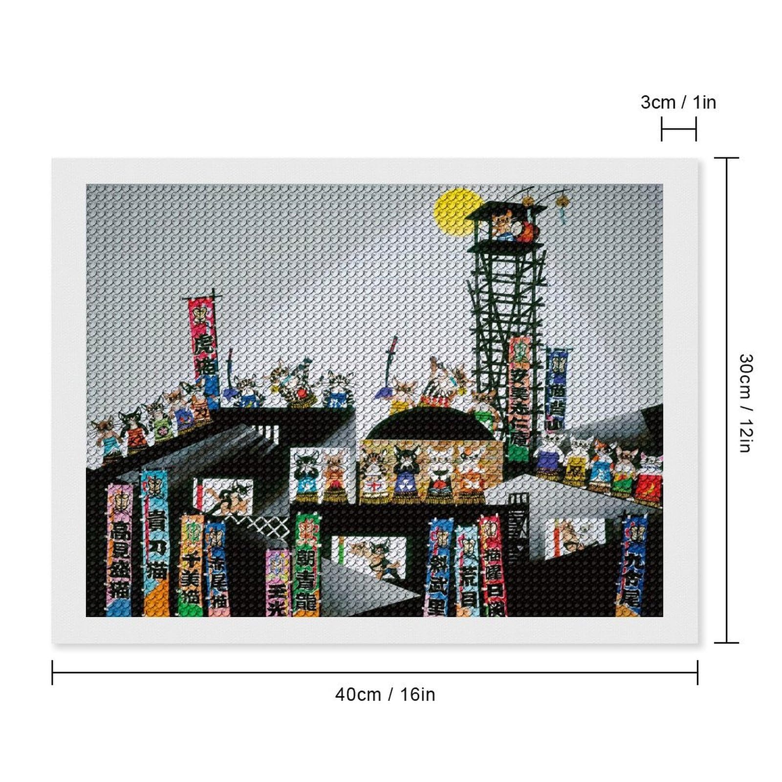 Amazon.co.jp: 藤城清治 猫相撲 ダイヤモンド画 5Dダイヤモンド塗装