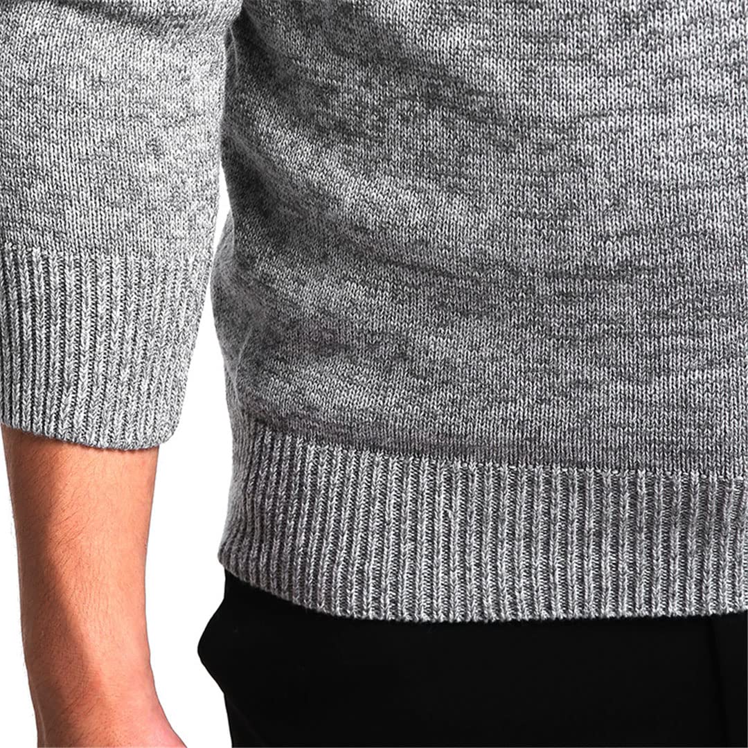 Vogrtcc Maglione caldo maglione lavorato a maglia maglione maglione a collo alto maglione, Dark Gray, L