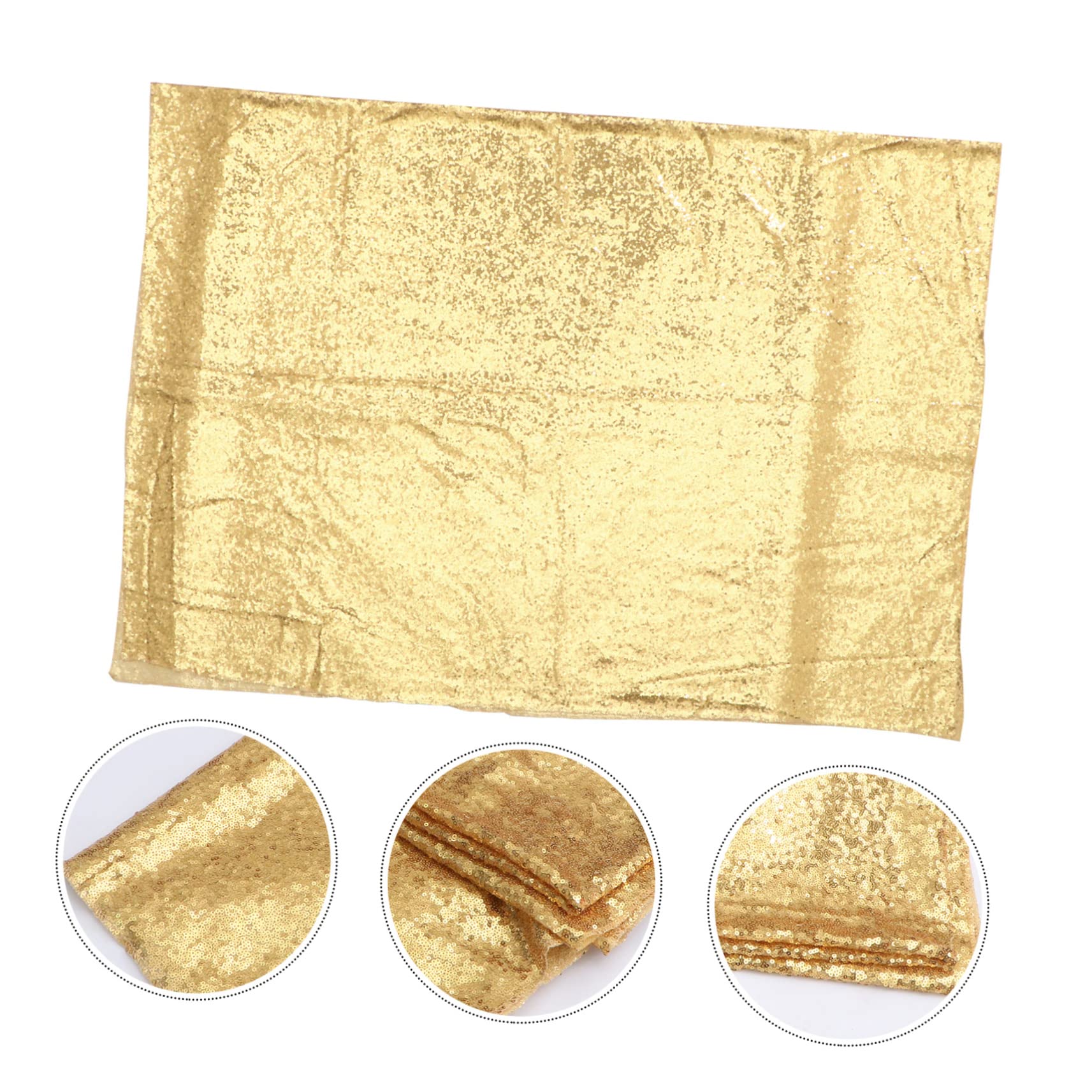 Fondale Fotografico a Paillettes Oro 1, 2x1, 8m per Feste | Tessuto Finitura Scintillante, per Matrimonio e Capodanno, Adatto a Scena Natalizia