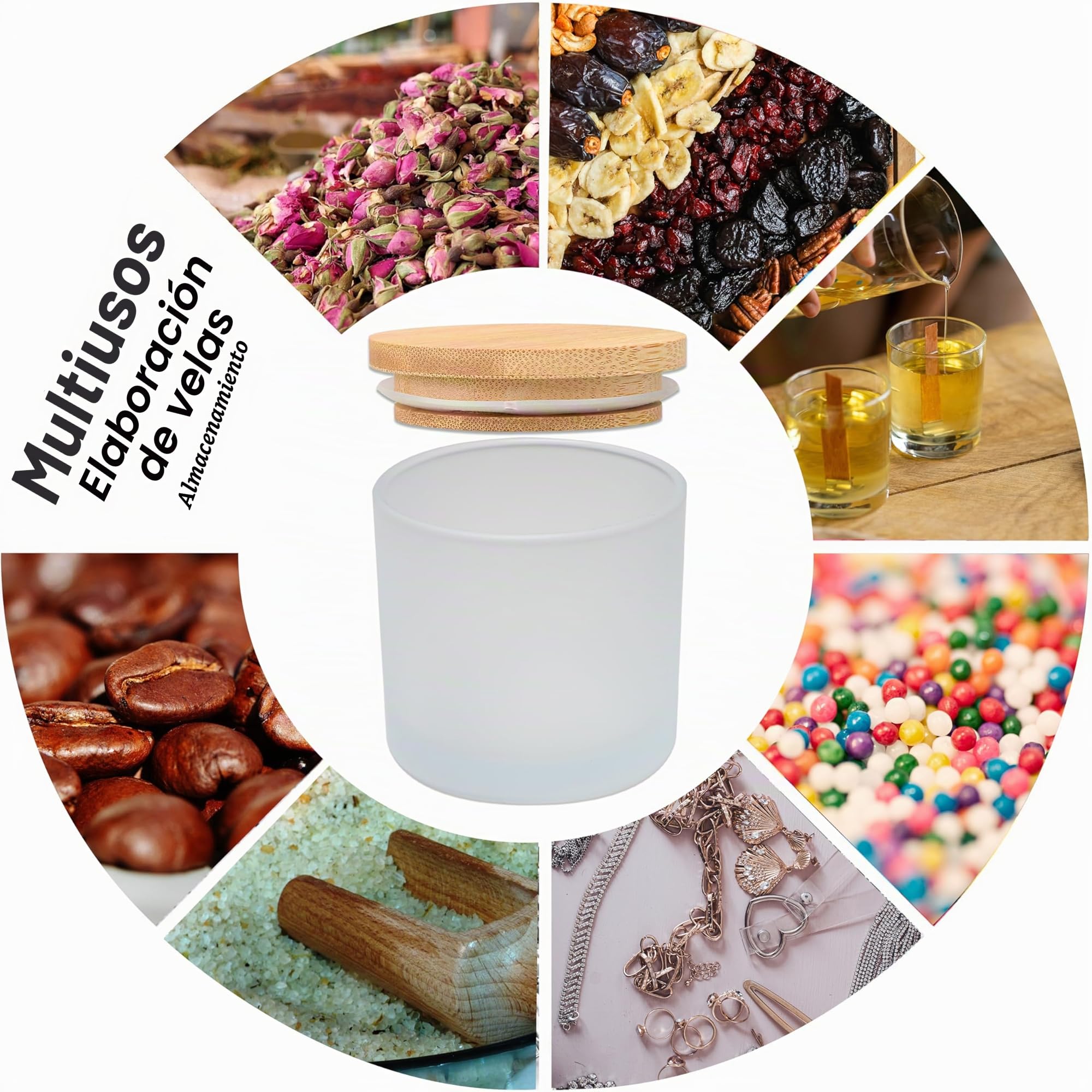 MILIVIXAY Paquete de 20 tarros de cristal blanco esmerilado de 4 onzas con tapas y kits de fabricación de velas, tarros pequeños vacíos a granel para hacer velas, recipientes de especias y polvo.