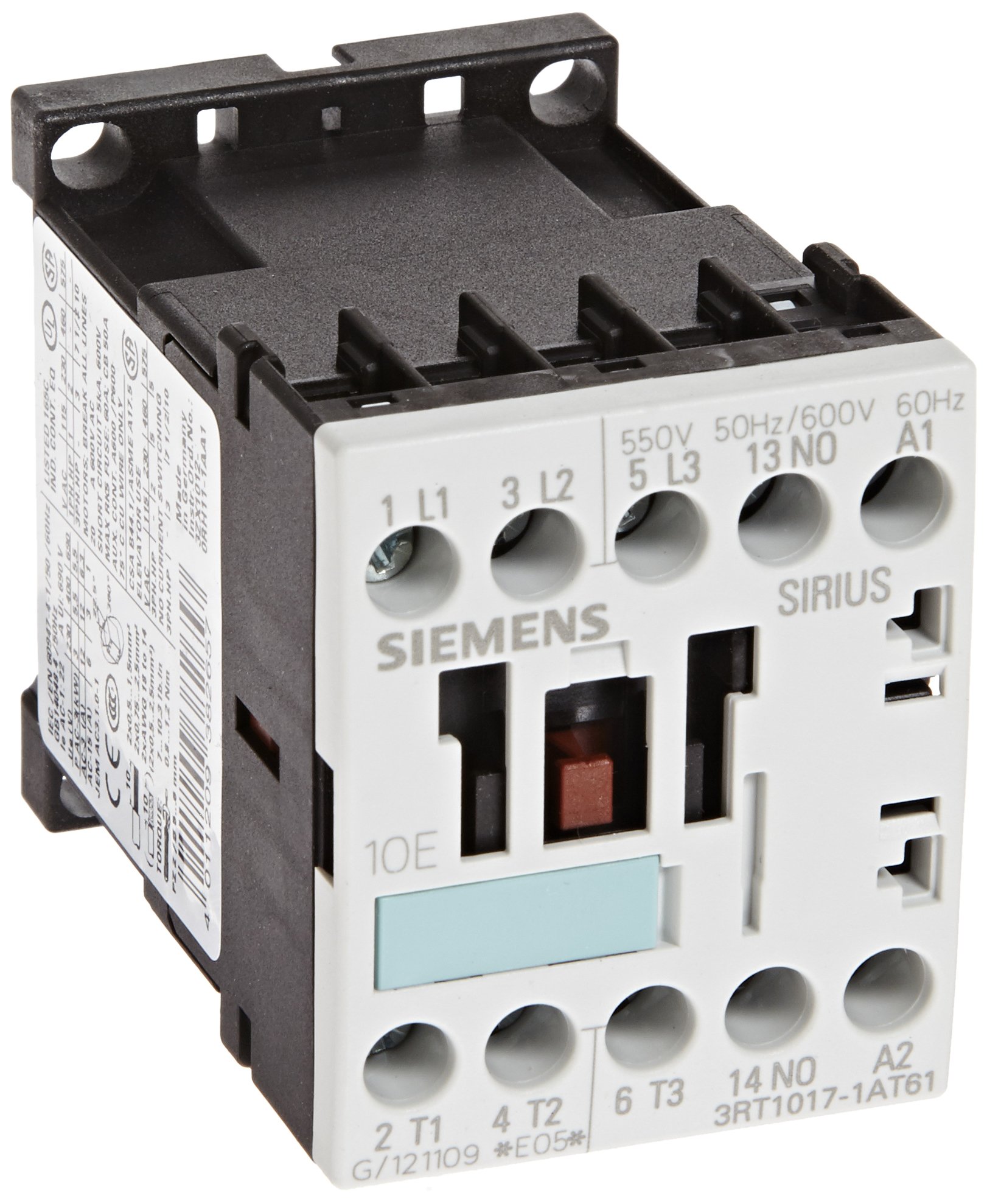 Contactor de motor 3 polos Siemens 3RT10 17 terminales de tornillo 2