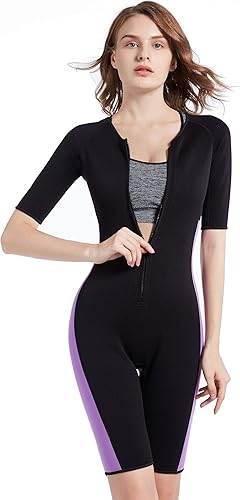 Miniatura 10 de Bakerdani Traje de neopreno para mujer, para entrenamiento de entrenamiento, fitness, adelgazante, con manga