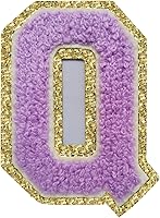 Vista 59 de SPRT - Parches de letras de chenilla universitaria con purpurina, parche de letras blancas para planchar con letras del alfabeto para disfraz