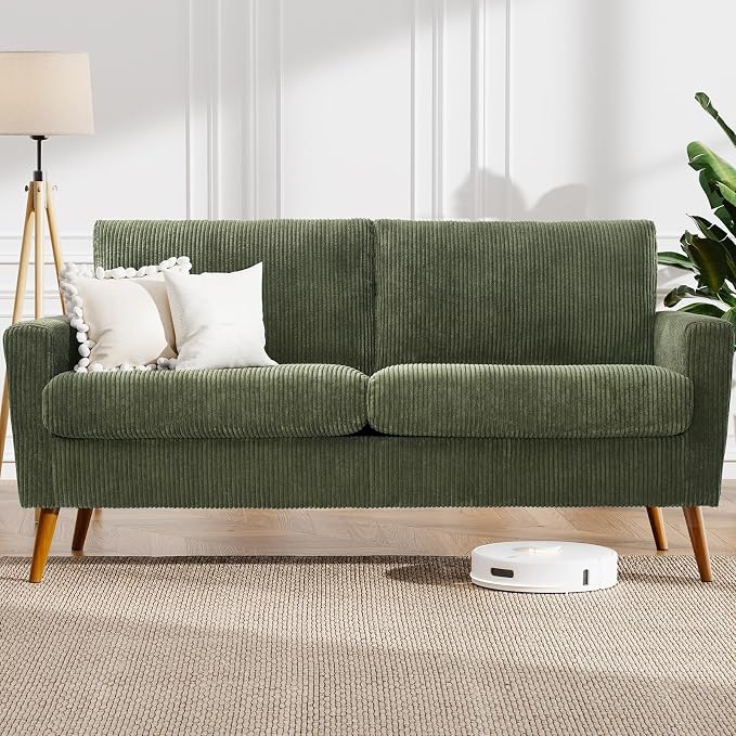 MCM Green Corduroy Loveseat