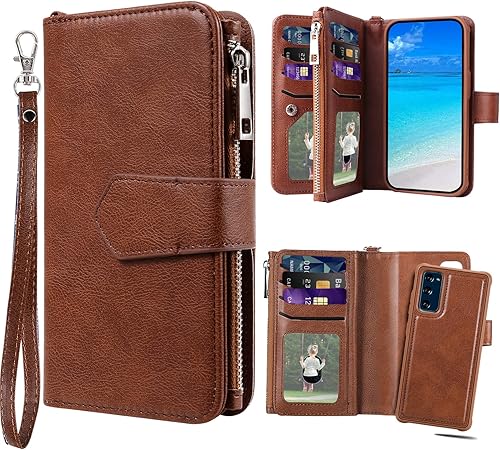 Miniatura 8 de JZASES Funda para Galaxy S20 FEGalaxy S20 Lite funda magnética desmontable 2 en 1 funda de piel sintética con tarjetero para Samsung Galaxy S20