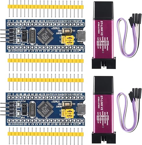 Miniatura 8 de Alinan 2 unids ST-Link V2 Unidad de Programación Emulador Descargador (color al azar)+2pcs STM32F103C6T6 Placa de desarrollo de sistema mínimo