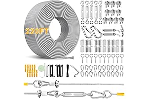 1/8 inch Stainless Steel Wire Rope Kit for Outdoor String Light Hanging