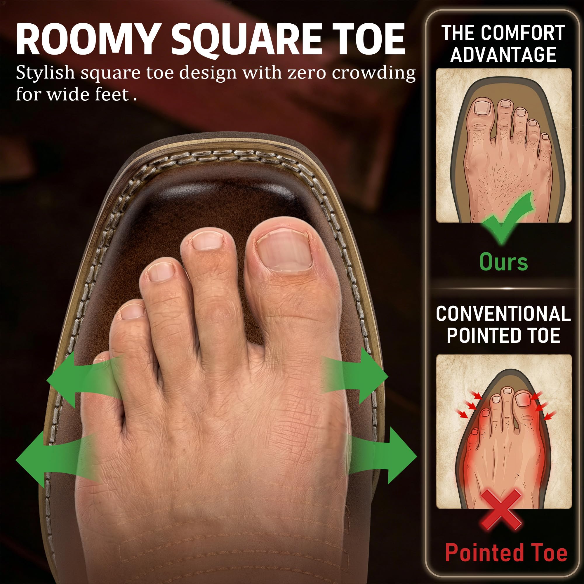 J's.o.l.e Mężczyźni Ankle Cowboy BootsButy kowbojskie