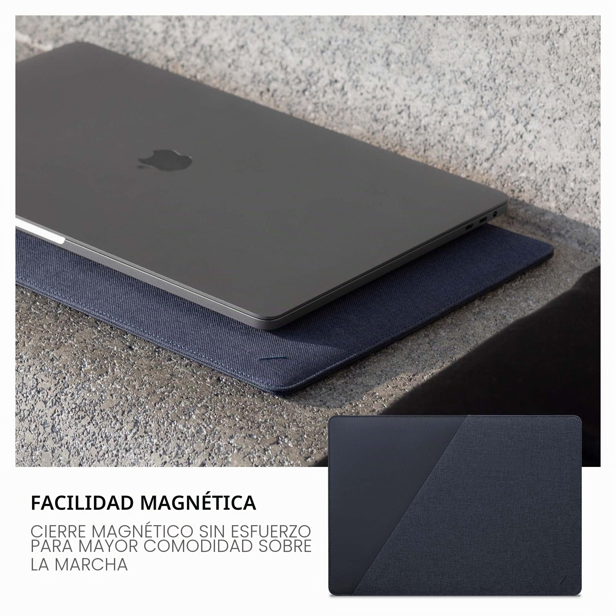 Native Union Funda Stow para MacBook Pro 16”, MacBook Pro 15” (2016-2019)– Funda MacBook con Cierre magnético de fácil Acceso (Indigo)