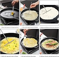 Vista 6 de Echaprey Esparcidor profesional de acero inoxidable en forma de T para adaptarse a grandes crepas (grande B)