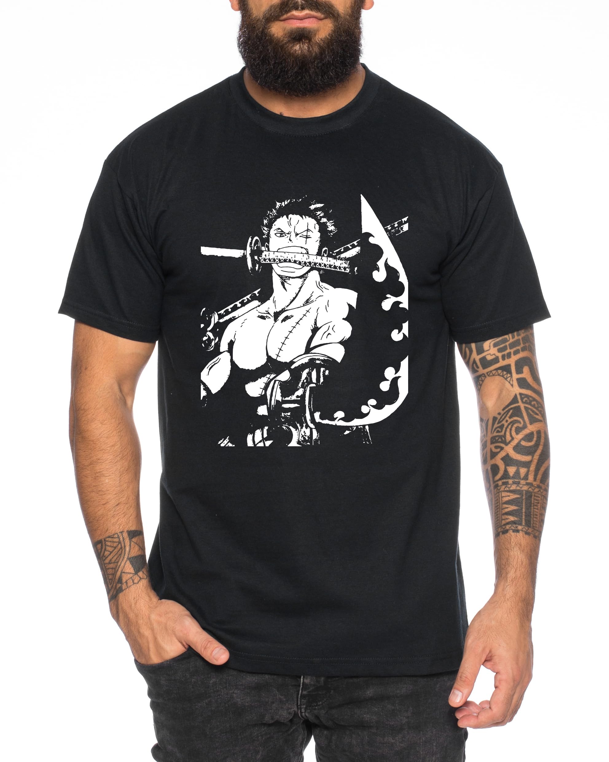 Zoro Sword Men's T-Shirt Straw Hat Luffy Zoro One Monkey D. Pirate Ace Piece Goku Anime Luffy