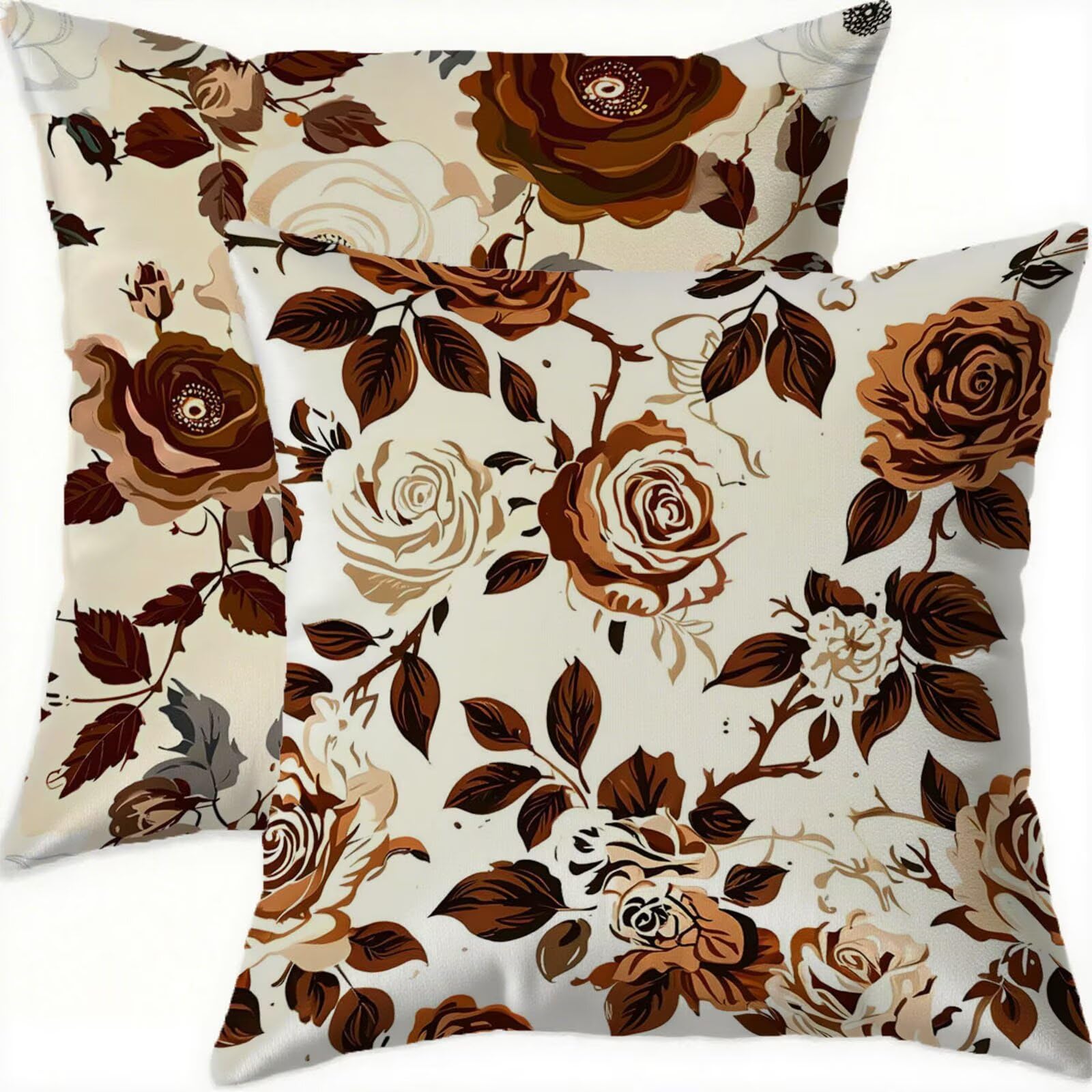 Housse coussin 60x60cm vintage velours de prestige lot de 2