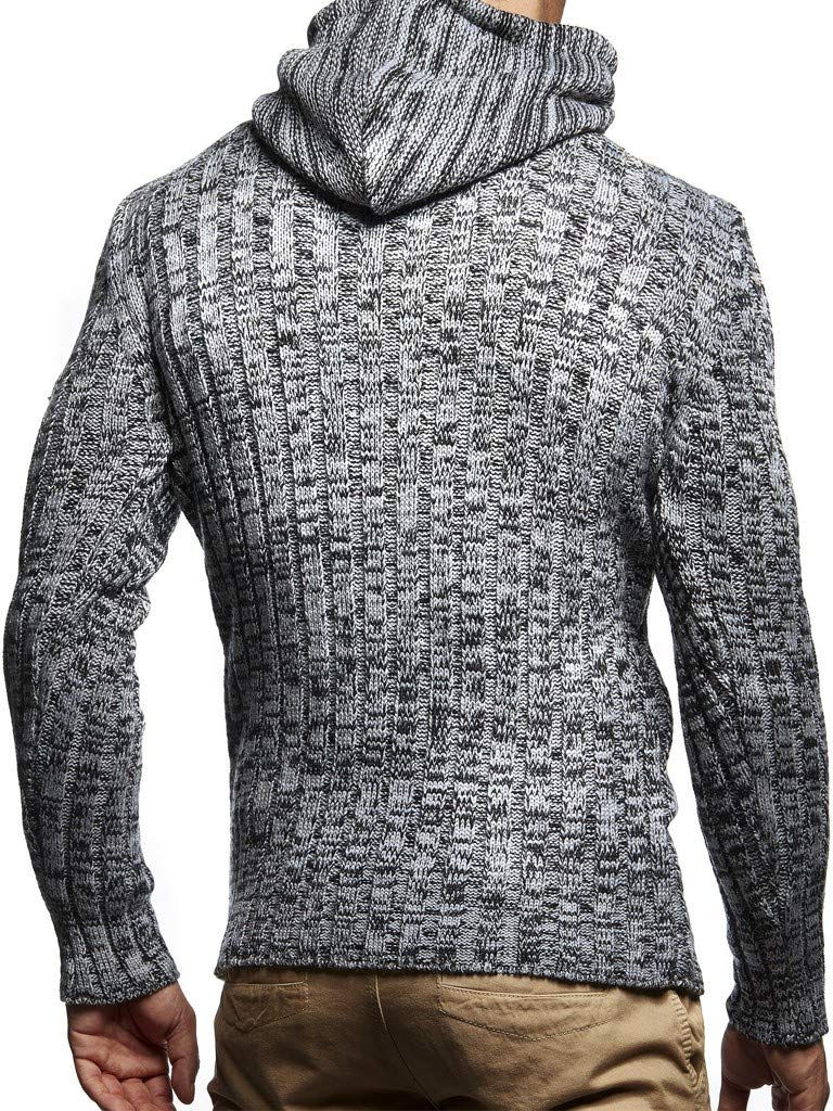 Leif Nelson Maglione con Cappuccio Uomo Felpa a Maglia LN-5400