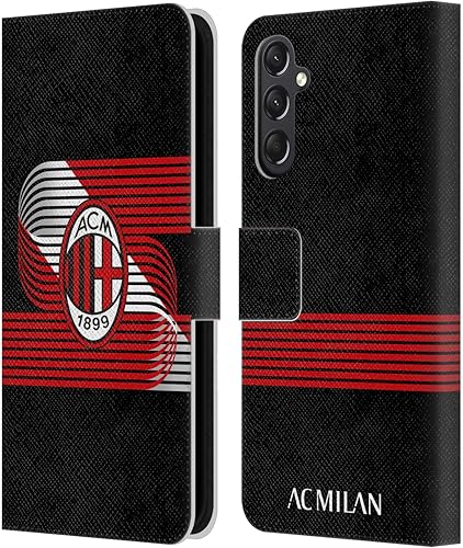 Vista 119 de Head Case Designs Funda de cuero con licencia oficial de AC Milan con diseño de camuflaje digital, compatible con Samsung Galaxy S22 Ultra 5G
