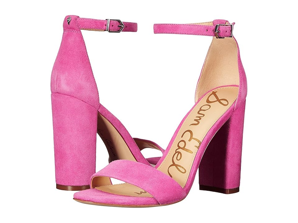 

Sam Edelman Yaro Ankle Strap Sandal Heel (Hot Pink) Women's Dress Sandals