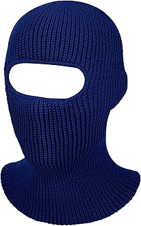 Geyoga Balaclava Face Mask Soft Breathable Multipurpose Windproof Balaclava 1 Hole Knitted Motorcycle Ski Mask for Adult Winter