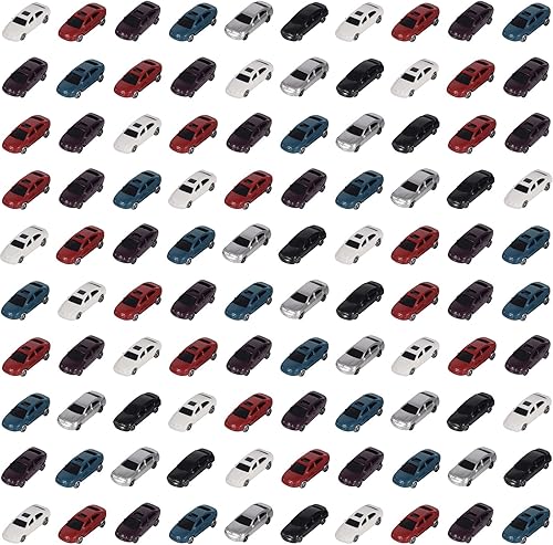 1150 escala calibre N modelo de coche pintado de plástico para construcción de tren de diseño (paquete de 100)