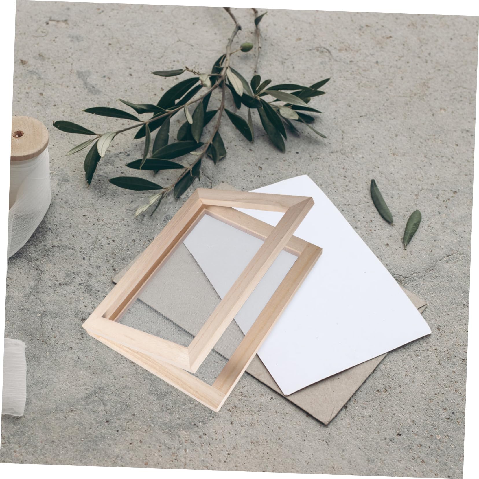 HOOTNEE Diy Paper Making Kit Deckle for Papermaking Handmade Paper Frame Wood Screen Perfect for Boys and Activity