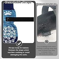 Vista 5 de EXPAWLORER Calcetines antideslizantes para perros para evitar que lamen las patas, zapatos para perros para pavimento caliente, botines para perros