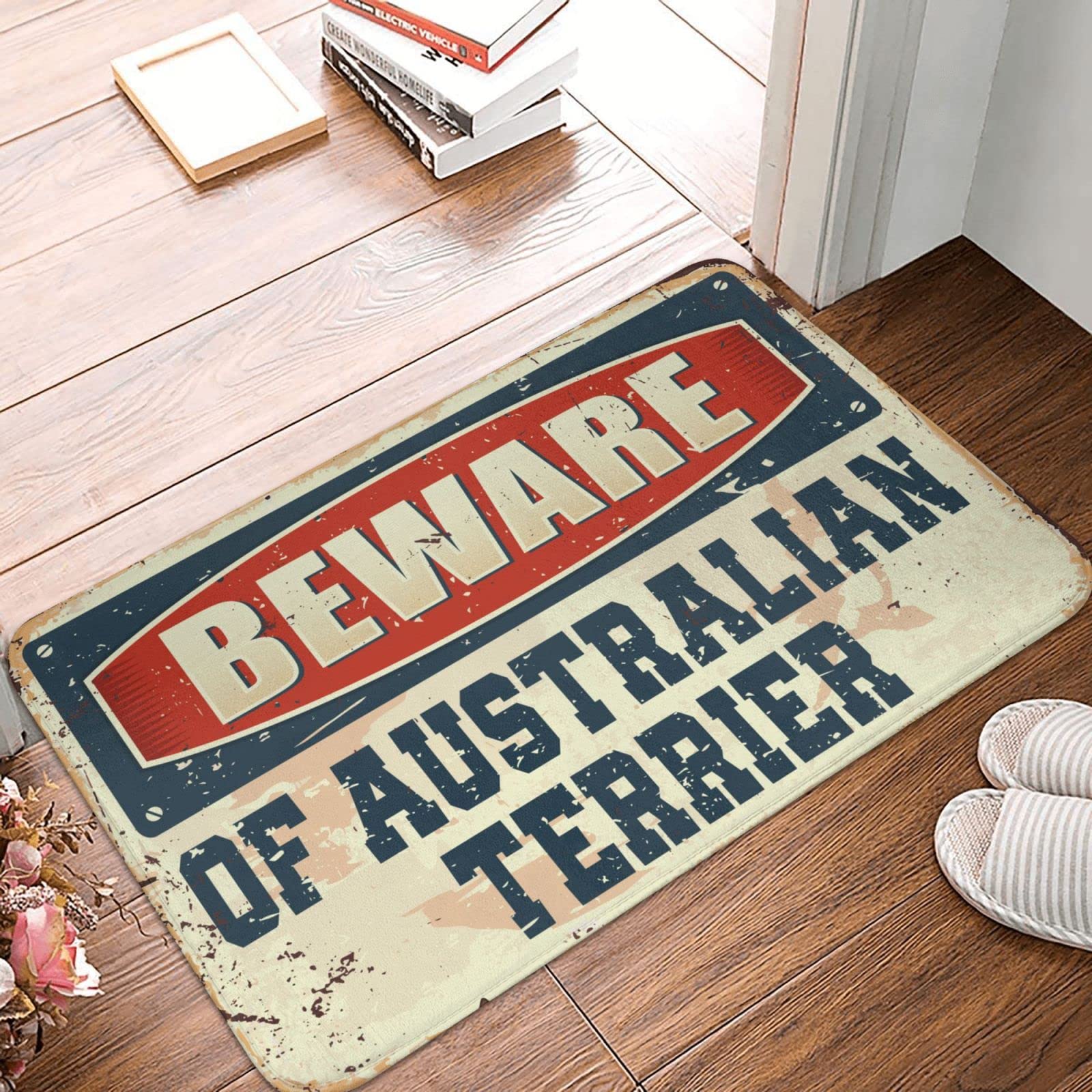 Tapis d'extérieur d'automne pour entrée et tapis de salle de bain terrier australien