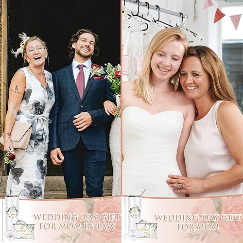 Miniatura 6 de Paquete de 6 vasos de 20 onzas para madre del novio, madre de la novia, regalos de boda, bolsa de maquillaje para madre de novia y novio, bolsa de