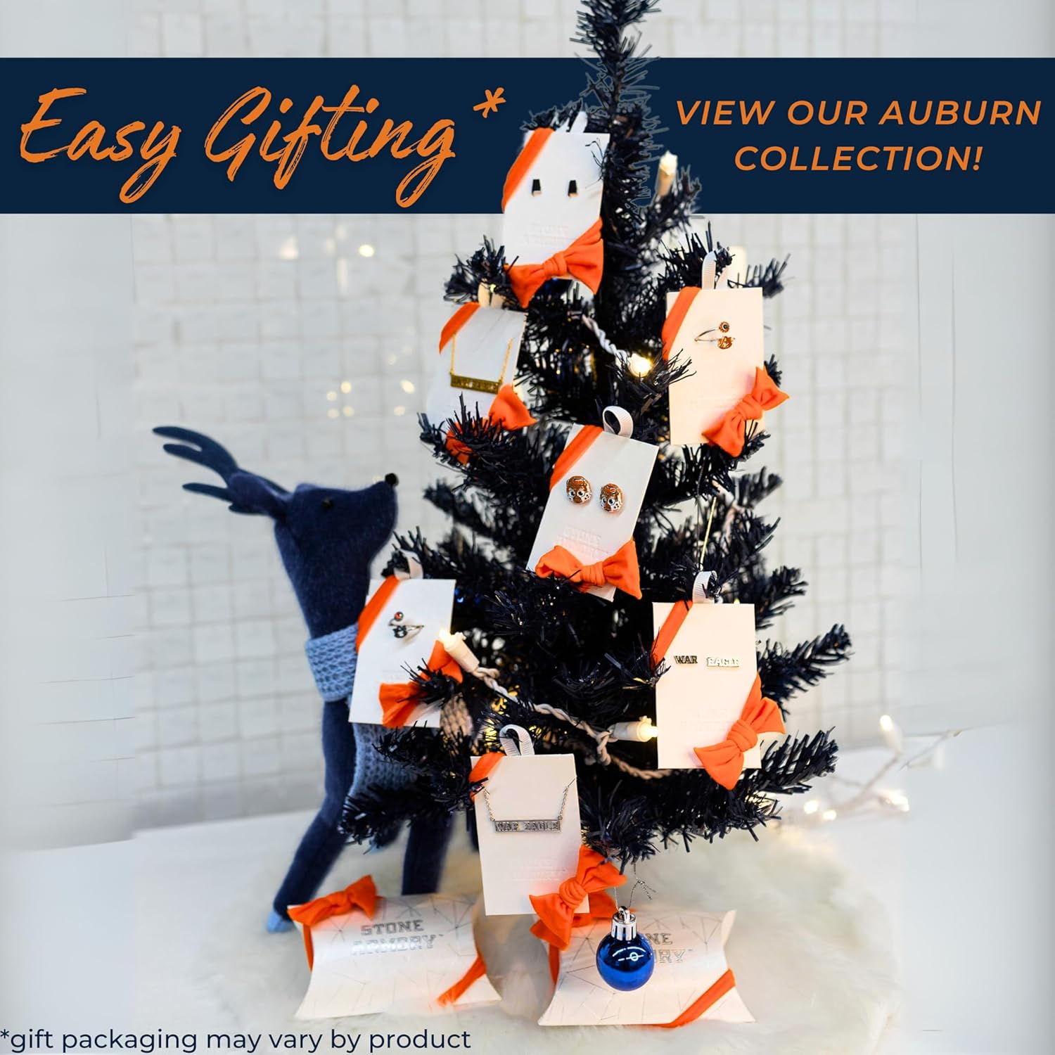 Stone Armory Earrings for Auburn University Jewelry Gifts for Women, Graduation – Stainless Steel Skin-Friendly Auburn Tigers stud earrings