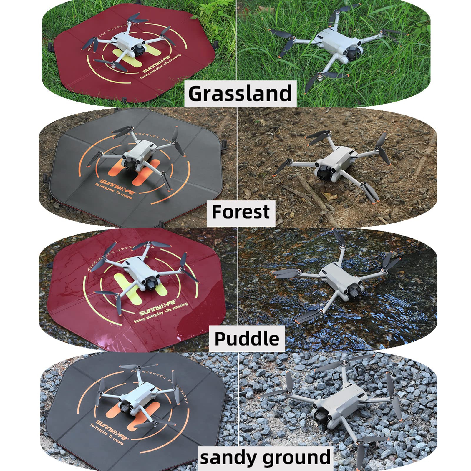 Podkładka do lądowania drona do DJI Avata FPV/Mini 3 pro/Mavic 3/Air 2s/mini 2/Phantom 4 pro/Mavic air 2, uniwersalna, wodoodporna, 60 cm, składana dwustronna mata dla helikopterów, akcesoria do drona RC