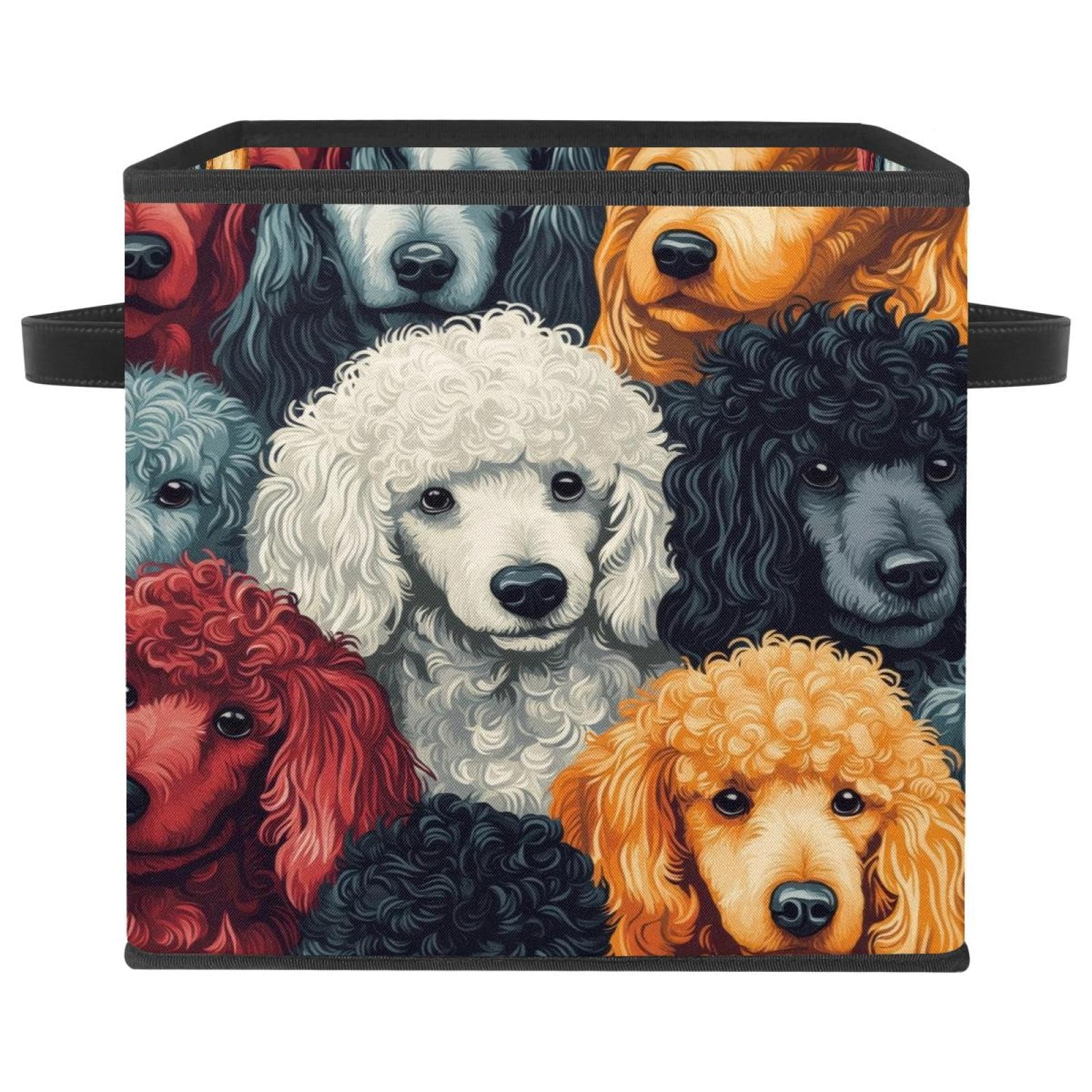 Rangement vêtement efficace : grand cube caniche pliable en tissu