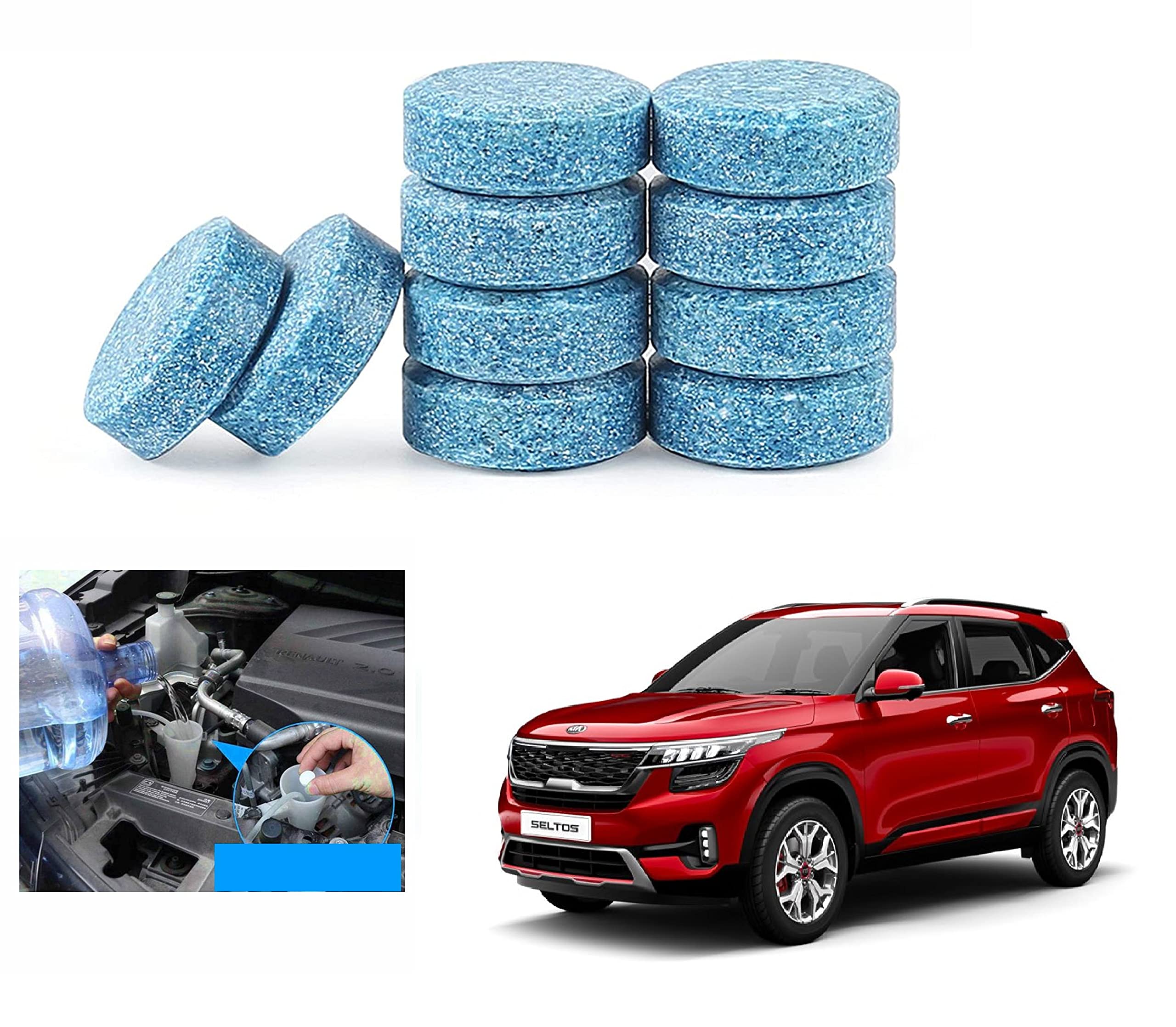 Asryd Car Wiper Detergent Effervescent Tablets Auto Windshield Cleaner Glass Tablets| Better Visibility | Safer Driving | Made in India | for Kia Seltos (10 Tablets)-image-36