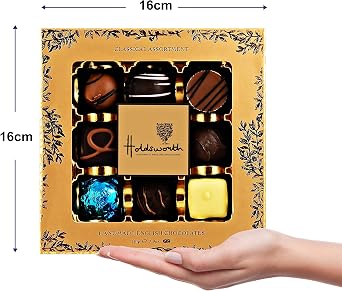 Holdsworth Chocolates Luxury Classic - Handmade Truffles Milk, Dark and White Chocolate Assortment - 110g
