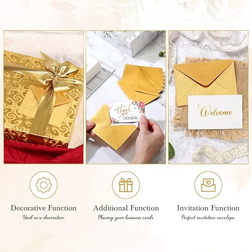 Miniatura 5 de 400 sobres para tarjetas de regalo a granel, mini sobres metálicos para tarjetas de visita pequeñas, fundas para tarjetas de invitación, pequeños