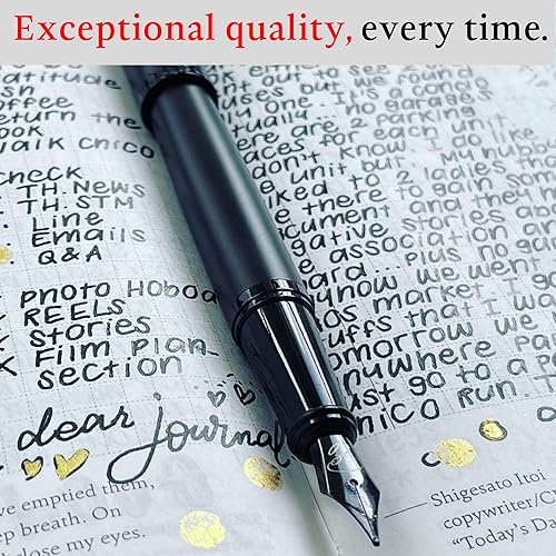 Miniatura 7 de Ellington Pens 24 recargas de tinta azul para pluma estilográfica - Paquete de 24 cartuchos de tamaño estándar internacional - Tinta para plumas