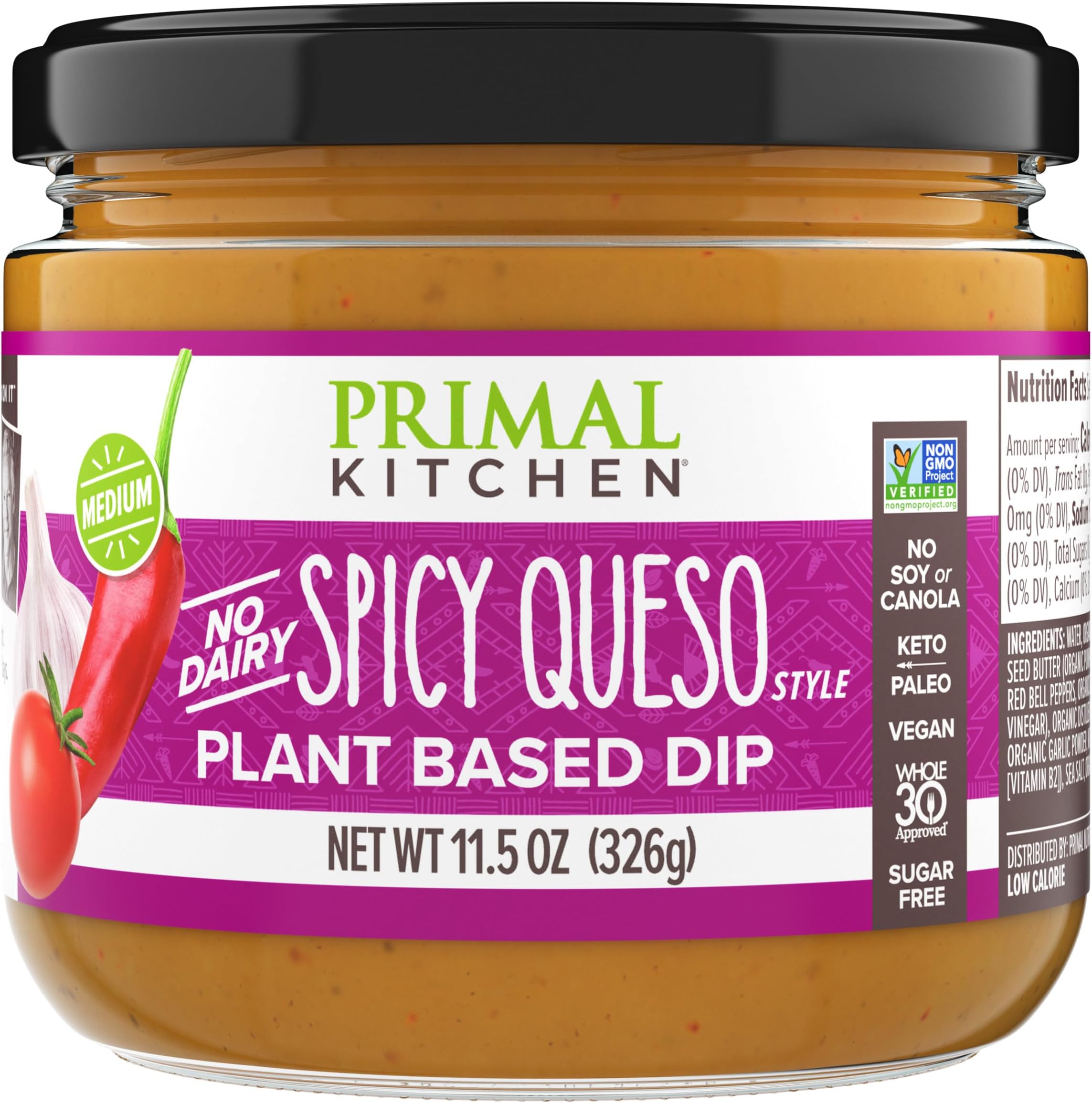 Primal Kitchen Dip Queso Spicy 11.5 OZ