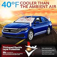 Vista 150 de KAYZT Parasol para parabrisas para Toyota Tacoma 2016-2025, plegable, accesorios de ajuste personalizado para ventana delantera