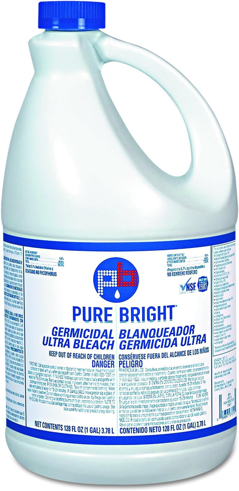Amazon.com: KIK 8635042 Pure Bright Ultra Bleach 1 Gal White : Health ...