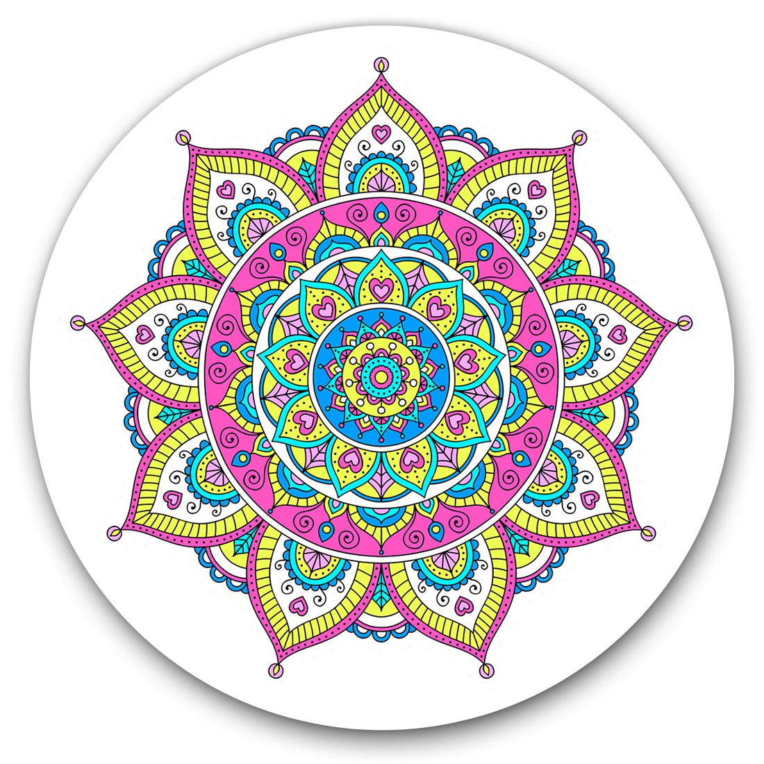 Destination Vinyl Ltd Indian Mandala Boho Yoga 19380 2 X 30Cmvinyl Stickers - Indian Mandala Boho Yoga Decals For Car Van Luggage Scrap Book Fridge #19380
