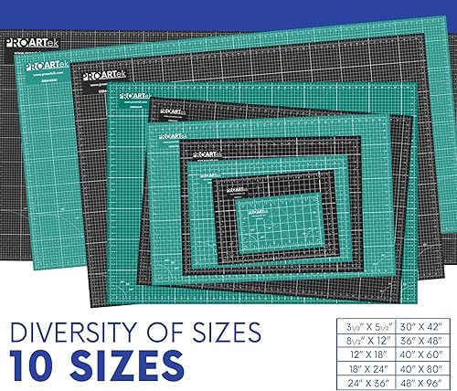 Miniatura 7 de Proartek Drafting PK00009 Modelo GBM3042 Series - Alfombrilla de corte profesional de 30 x 42 pulgadas doble cara verdenegro autorreparable para