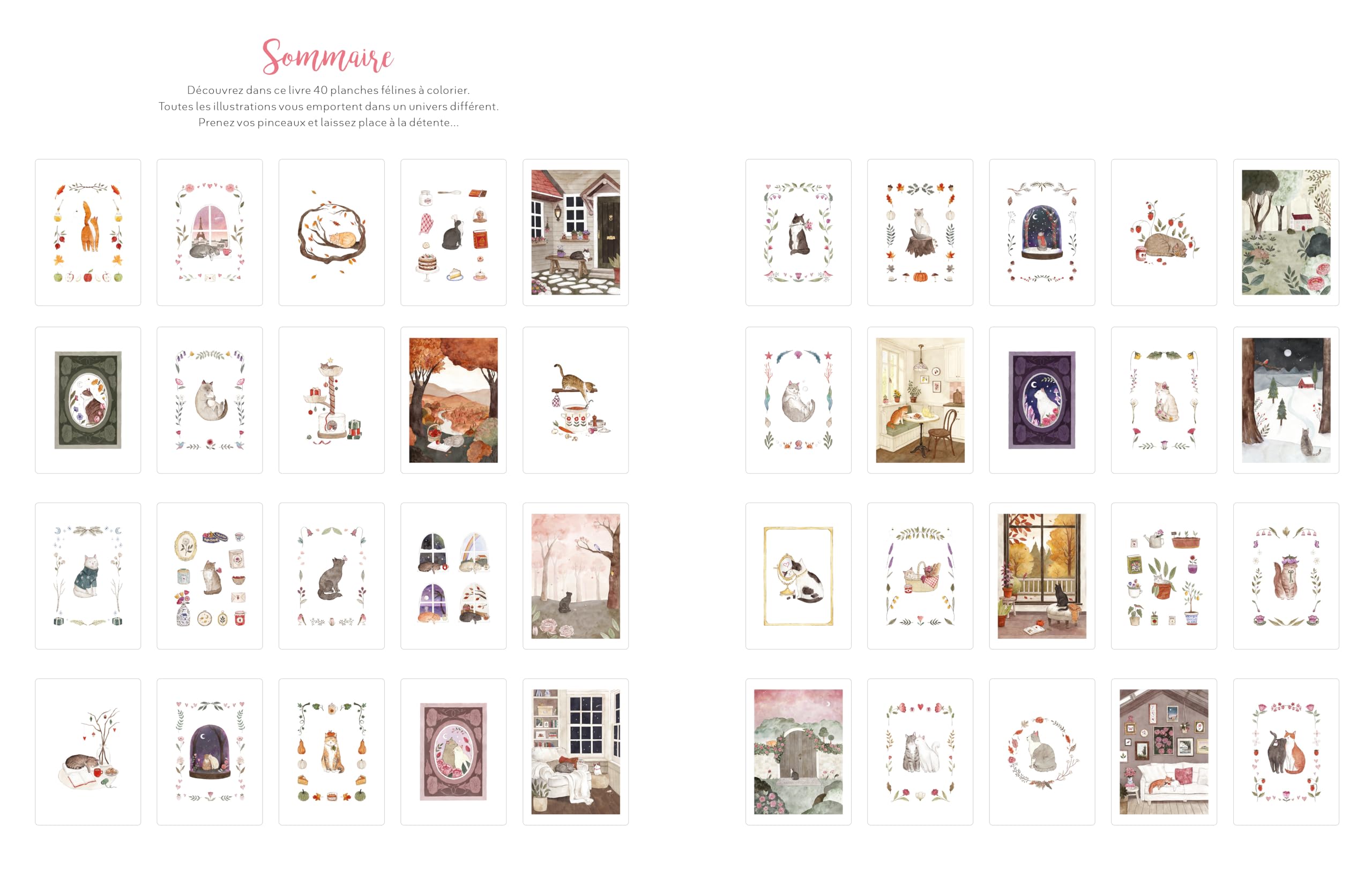 Les jolis chats de Tsoooki: 40 planches à peindre à l'aquarelle ou à colorier