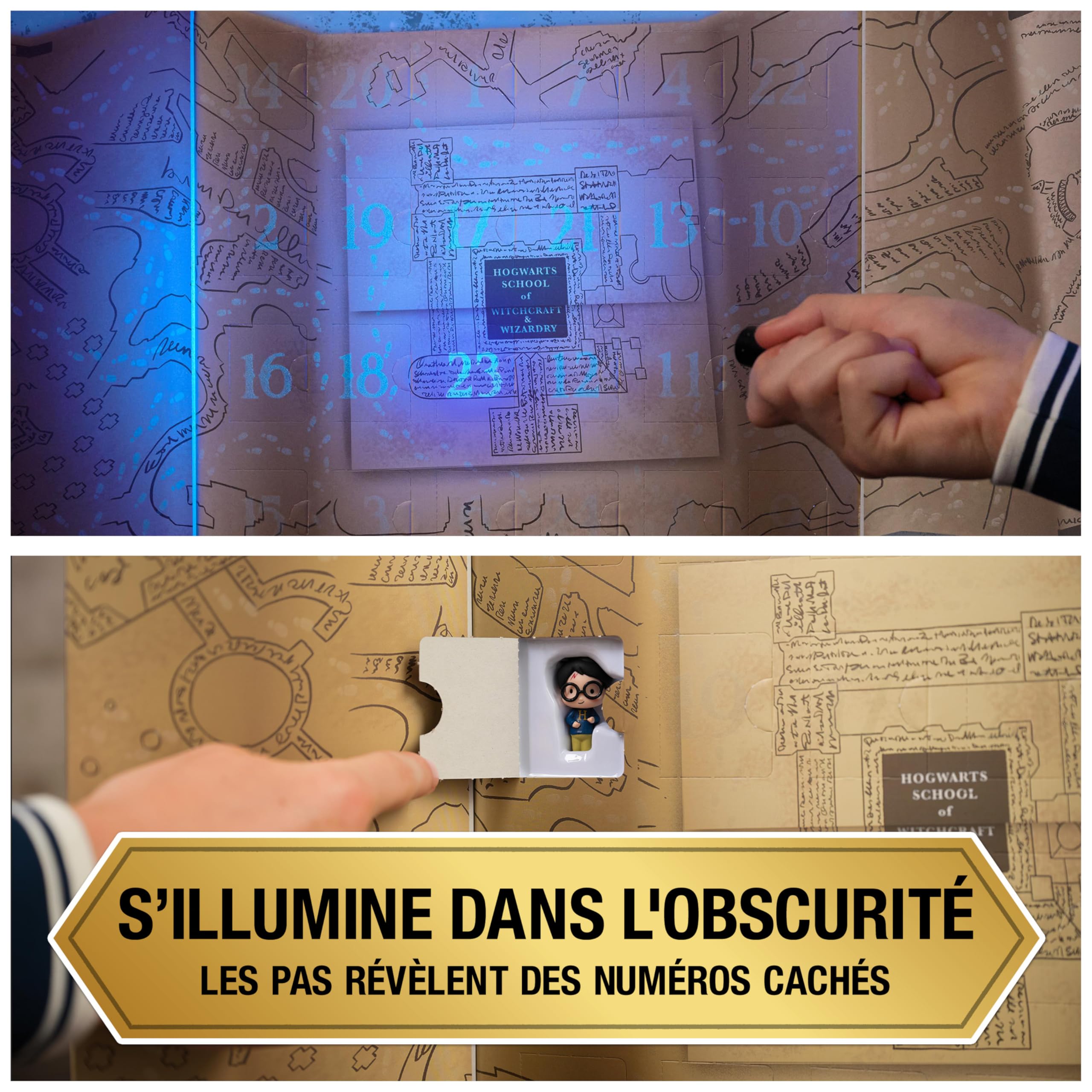 Wizarding World - Calendrier de l'Avent Harry Potter Moments Magiques - Calendrier de L'Avent pour Noël Avec 24 Surprises, Figurines Harry Potter Accessoire - Jouet Enfant 6 Ans et plus