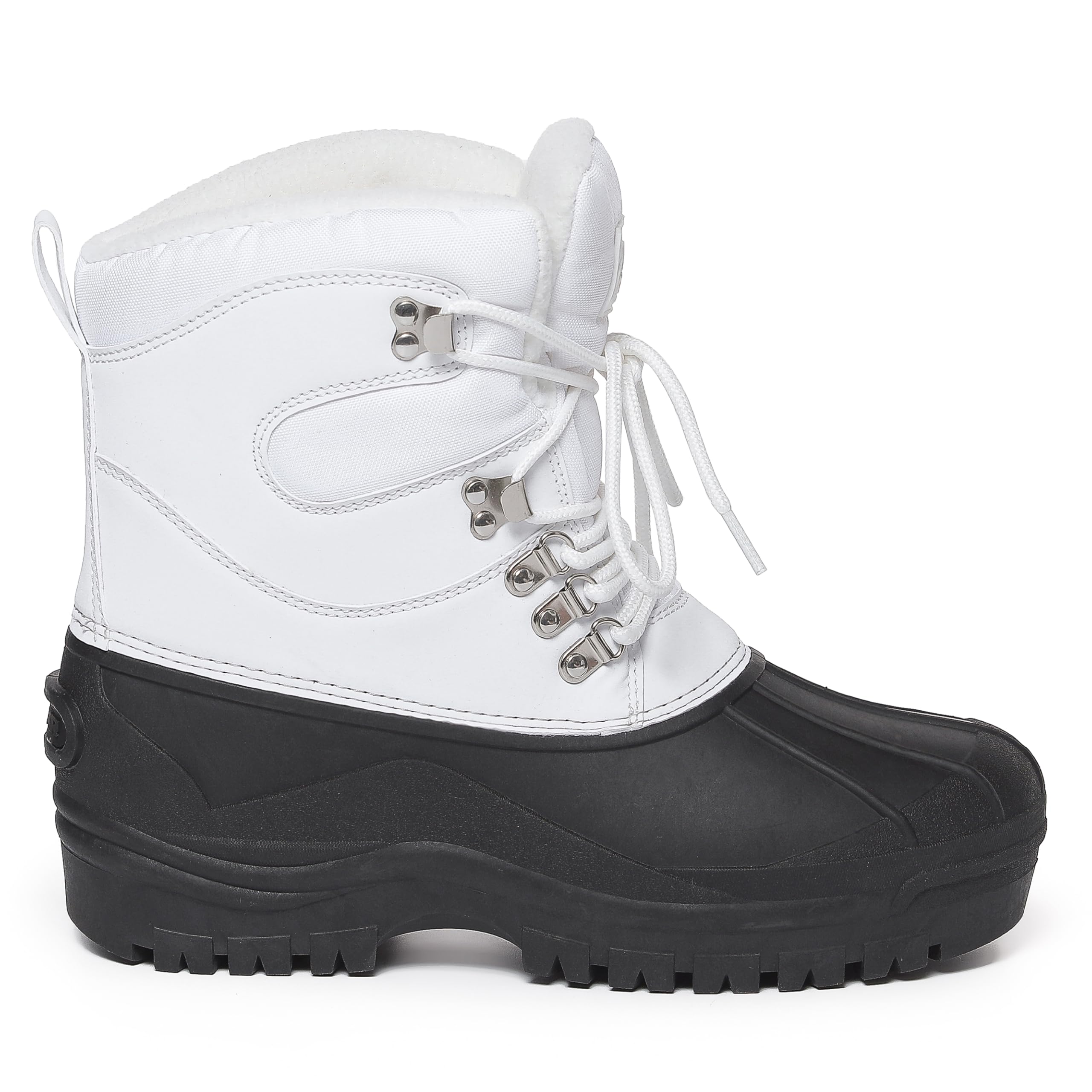 Polar Mens Short Nylon Mesh With Overlay Duck Waterproof Sole Lace Up Winter Snow Boots - UK11/EU45