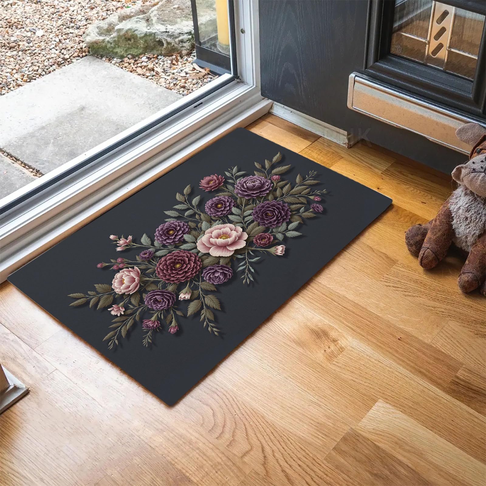 Fleurs en papier 3D paillasson violet haut de gamme aux détails soignés